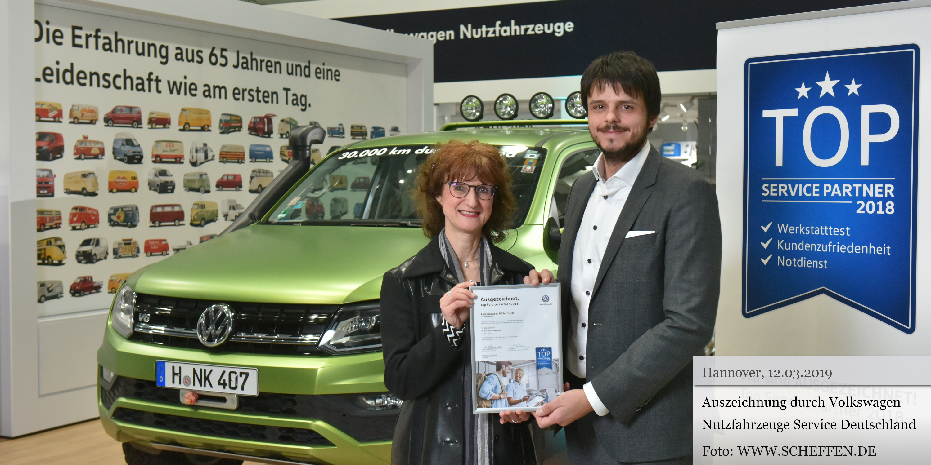 Auszeichnung Volkswagen Nutzfahrzeuge Service Deutschland 2019 Top Service Partner